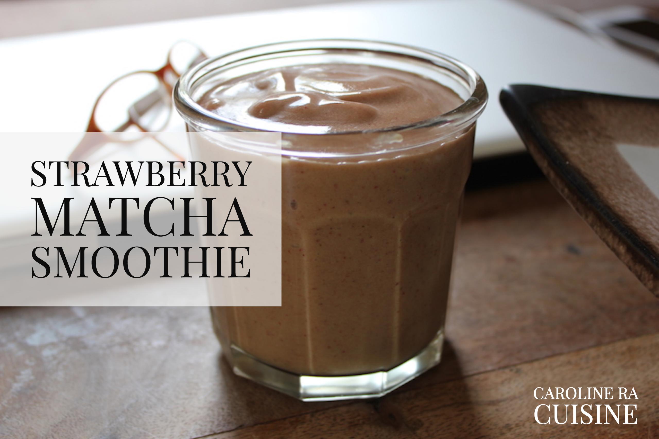 Strawberry Matcha Smoothie from Caroline Ra Cuisine