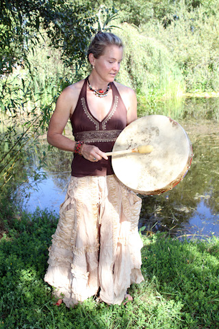 Shaman Shonagh Home with Drum